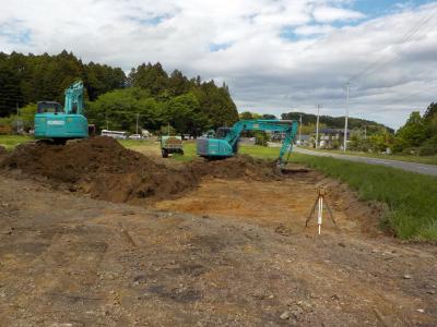 深山山麓少年の森表土剥ぎ取り