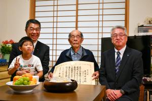 敬老100歳宮城県知事表敬訪問