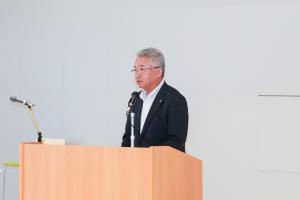 第75回社会を明るくする運動山元町推進委員会であいさつする町長